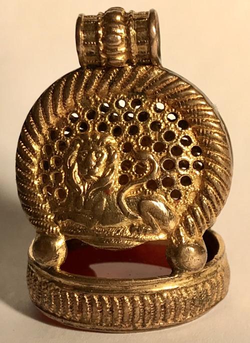 gilded bronze glass intaglio