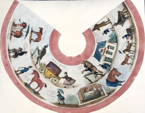 Carle Vernet ( in le gout de )Project drawing for a lampshade