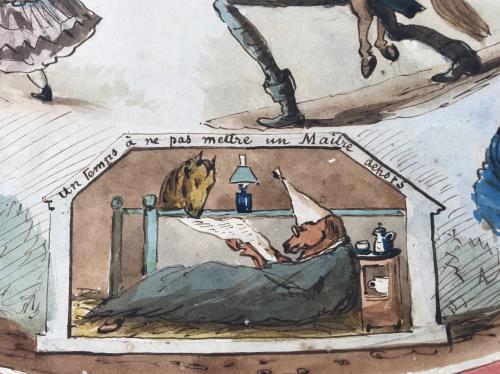 Carle Vernet ( in le gout de )Project drawing for a lampshade