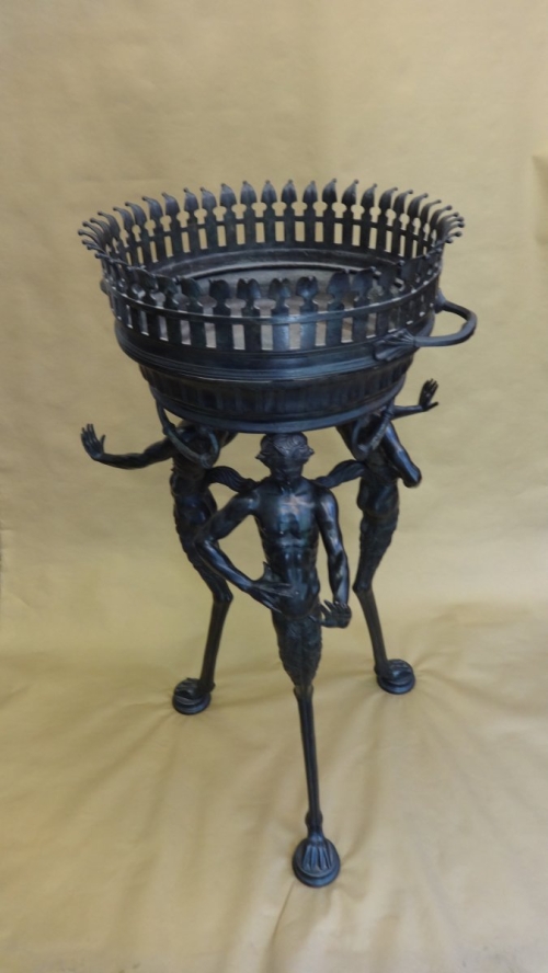 AN ITALIAN BRONZE JARDINIERE AFTER THE ANTIQUE, BY SABATINO DE ANGELIS &amp; FILS