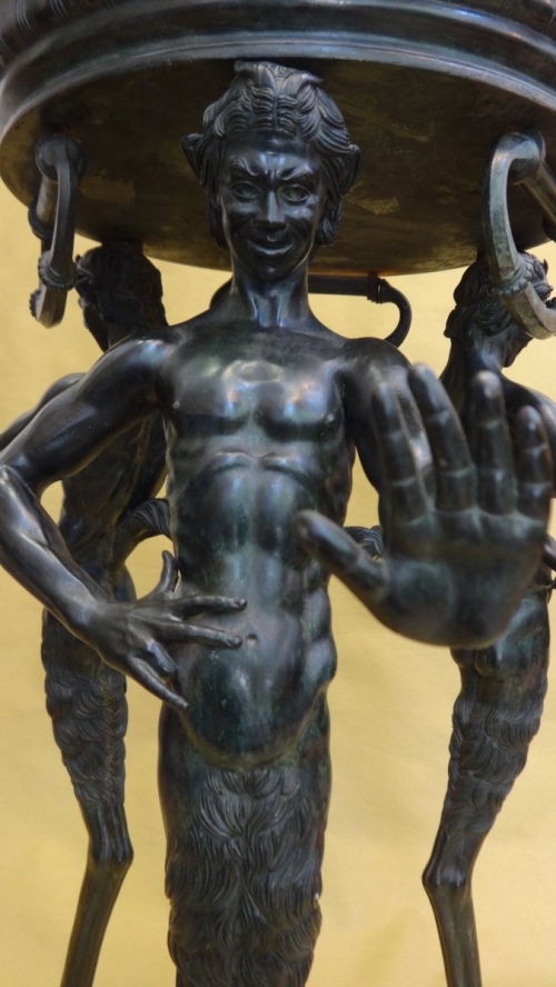 AN ITALIAN BRONZE JARDINIERE AFTER THE ANTIQUE, BY SABATINO DE ANGELIS &amp; FILS