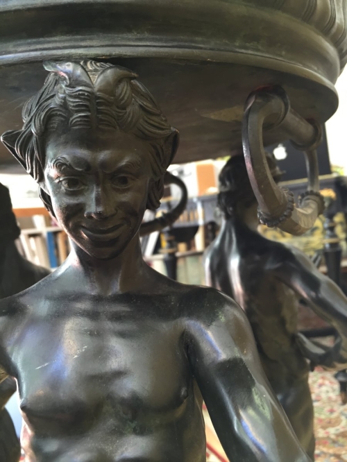 AN ITALIAN BRONZE JARDINIERE AFTER THE ANTIQUE, BY SABATINO DE ANGELIS &amp; FILS
