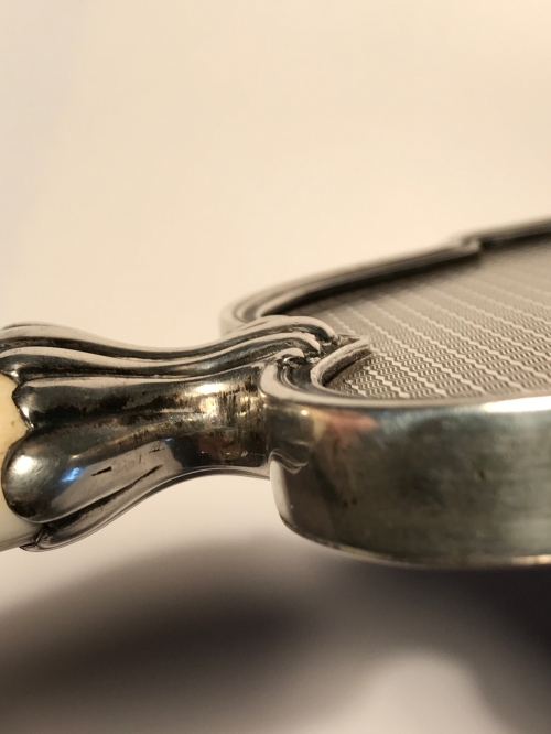 Italian Silver Hand Mirror, Fratelli Cacchione, Milan