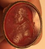 gilded bronze glass intaglio