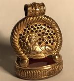 gilded bronze glass intaglio