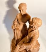 Romantic sculpture by Louis Etienne Andre Dorciere