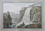 Cascade de Tivoli watercolor 18th century