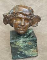 Art Deco Bronze Head signed N. Giordano